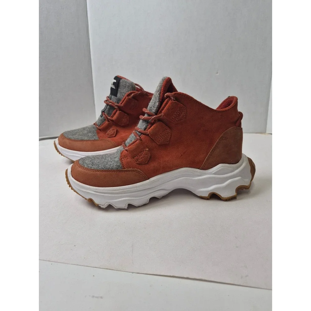 Sorel Kinetic Breakthru Conquest Waterproof Suede Boots Clay Grey NL4903-849 7.5
